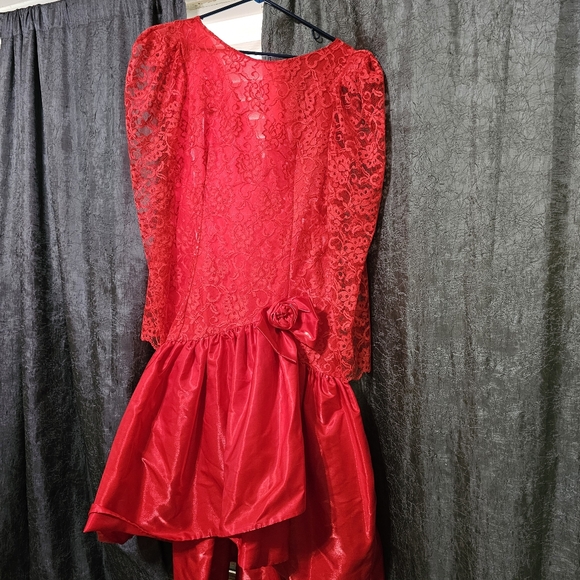 Lydia Deetz Vintage Red Costume Dress - Picture 2 of 9
